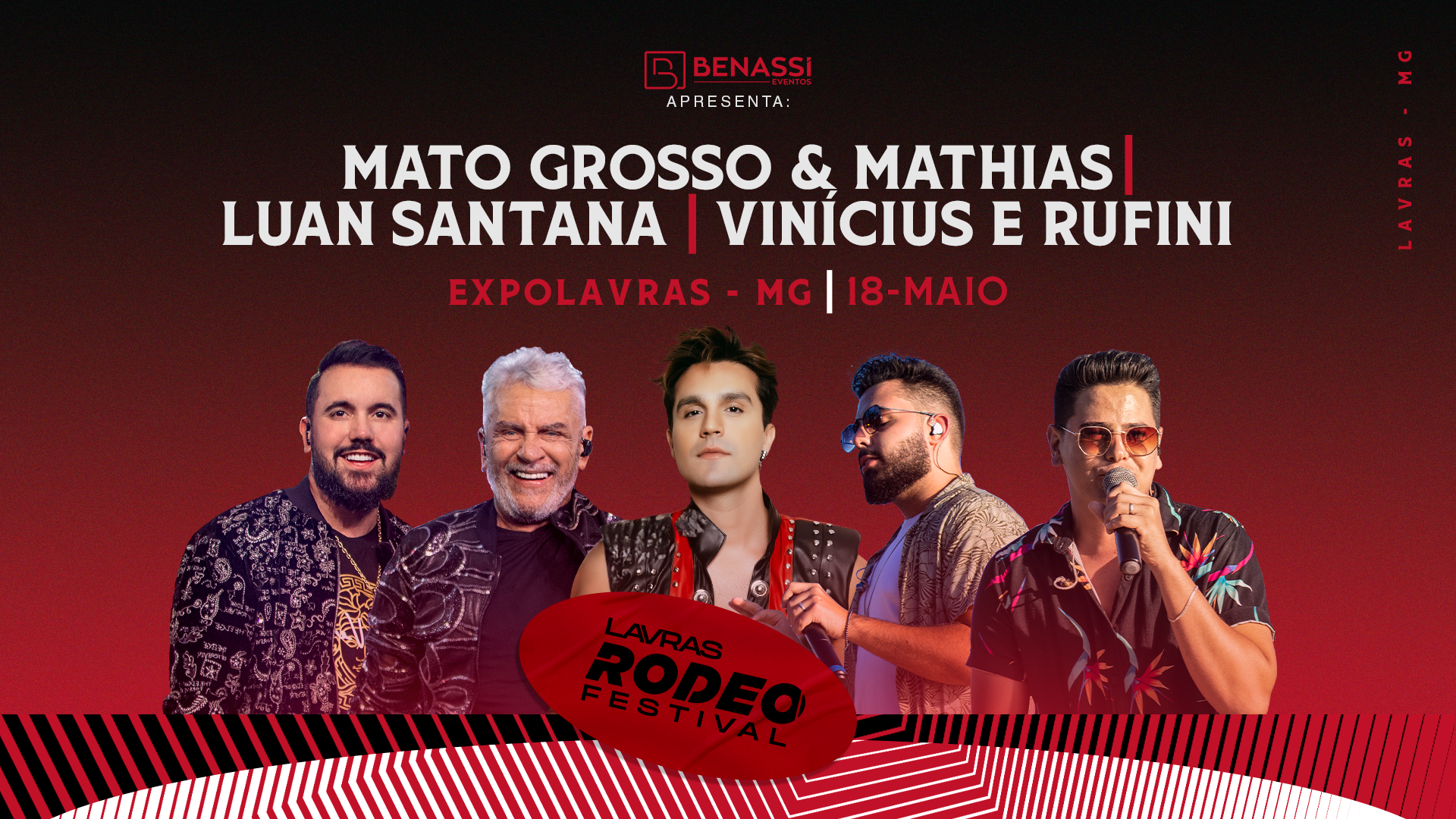 Lavras Rodeo Festival - MatoGrosso e Mathias + Luan Santana + Vinícius e Rufini em Lavras