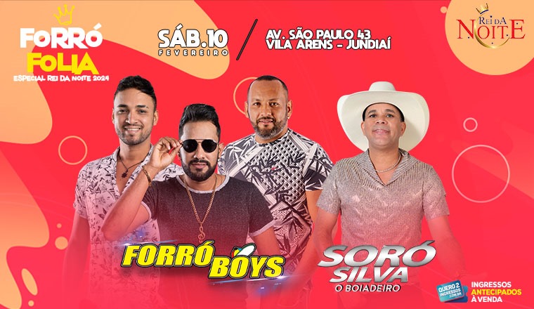 Forró Folia - Forró Boys e Soró Silva em Jundiaí