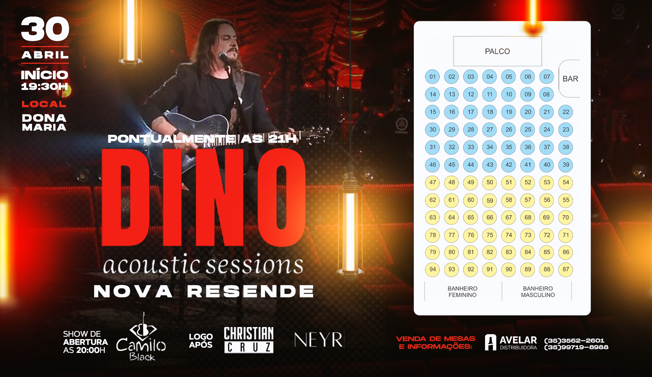 Dino Acoustic Sessions em Nova Resende