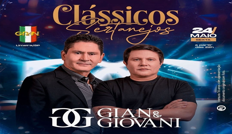 Classicos Sertanejos - Gian & Giovani em Limeira