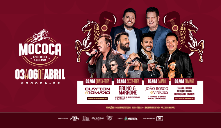 Mococa Rodeio Show - Bruno e Marrone + Renato e Giovanelli + DJ Math